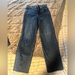 Express Dark Blue Straight Leg Jeans